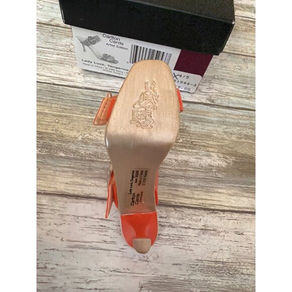 Just The Right Shoe Raine Carlton Cards Lady Luck Tangerine 2005 #25253 NEW - Picture 9 of 14